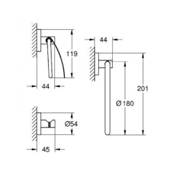 Набір аксесуарів Grohe Essentials New 3в1, 40775001