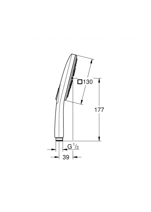 Ручной душ Grohe Rainshower Smartactive Cube 130 26550000