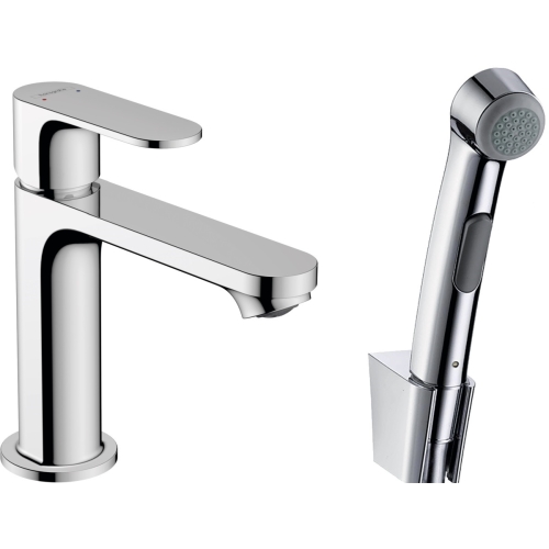 Змішувач Hansgrohe Rebris S 110 для умивальника з гігієнічною лійкою . Chrome 72215000