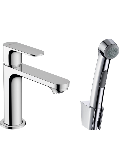 Змішувач Hansgrohe Rebris S 110 для умивальника з гігієнічною лійкою . Chrome 72215000