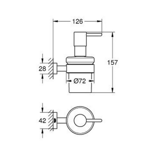 Дозатор рідкого мила Grohe Essentials Cube 40756001