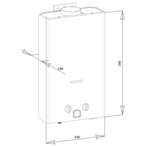 Колонка газова димохідна Aquatronic JSD20-A08 10 л (JSD20A08WHITE) біла