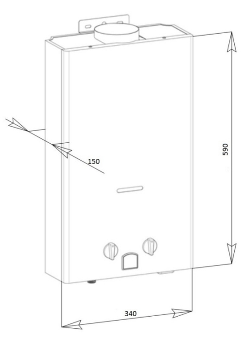 Колонка газова димохідна Aquatronic JSD20-A08 10 л (JSD20A08WHITE) біла