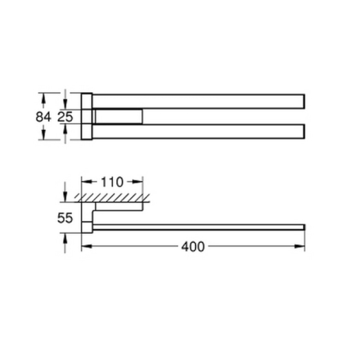 Рушникотримувач Grohe Selection Cube 40768000