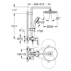 Душова система із змішувачем Grohe Tempesta Cosmopolitan System 250 26673000