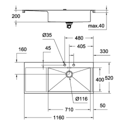 Кухонная мойка Grohe Sink K1000 31582SD0