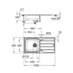 Мойка из нержавеющей стали Grohe K500 31563SD1