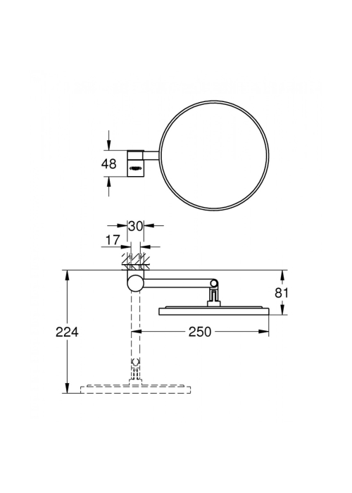 Дзеркало косметичне Grohe Selection 41077000