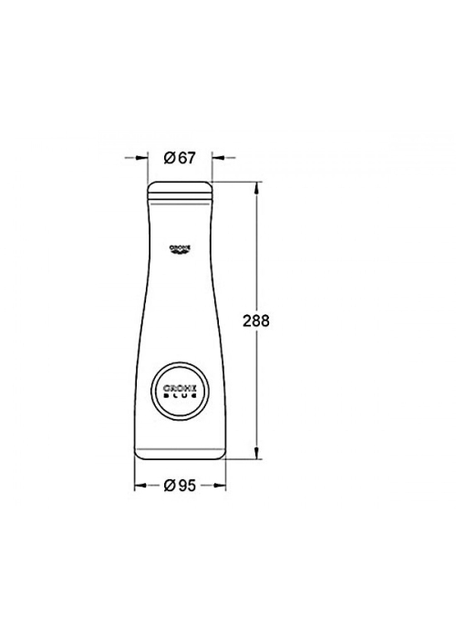 Скляний графин Grohe Blue, 40405000