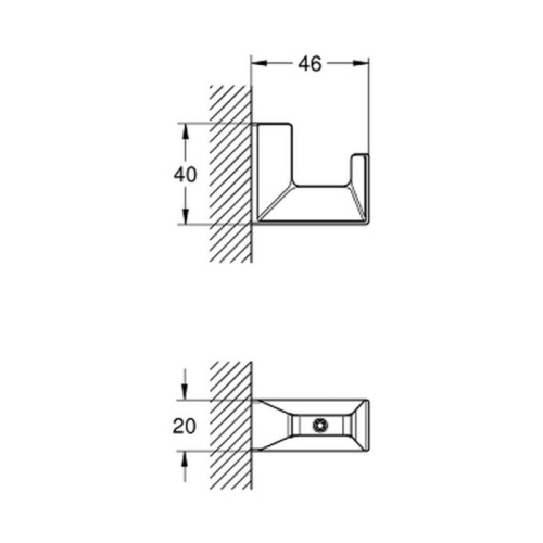 Гачок Grohe Selection Cube 40782000