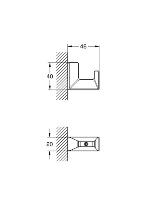 Крючок Grohe Selection Cube 40782000