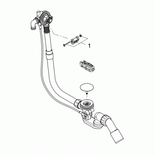 Комплект наливний, зливний та переливний гарнітур Grohe TALENTOFILL 28991000, хром