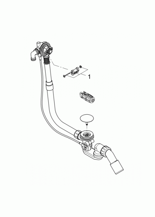 Комплект наливной, сливной и переливной гарнитур Grohe TALENTOFILL 28991000, хром