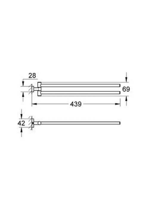 Рушникотримувач Grohe Essentials Cube 40624001