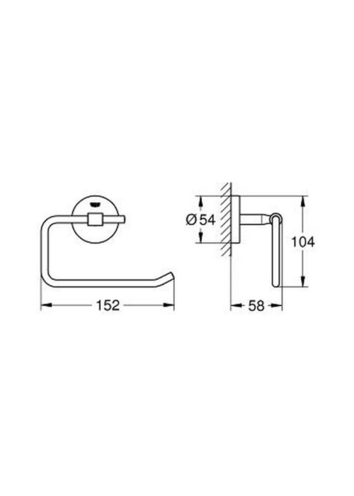 Тримач для туалетного паперу Grohe BauCosmopolitan 40457001