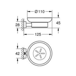 Мильниця Grohe Essentials Cube 40754001