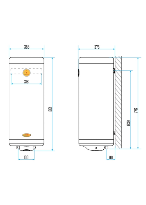 Водонагрівач SuperAquahot Slim 50 л (142706180105041)