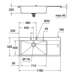 Кухонная мойка Grohe Sink K1000 31581SD0