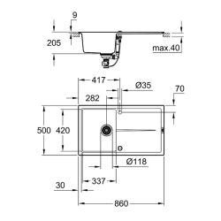 Кухонна мийка Grohe EX Sink K400 31640AT0