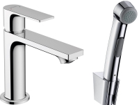 Смеситель Hansgrohe Rebris E 110 для умывальника с гигиенической лейкой. Chrome 72216000