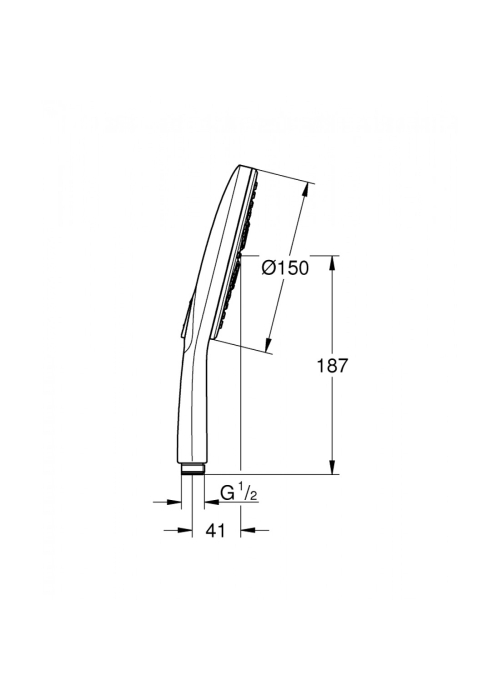 Ручной душ Grohe Rainshower Smartactive 150 26553000