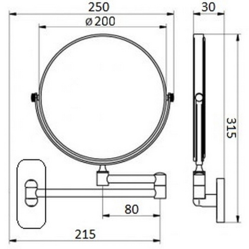 Дзеркало косметичне Qtap Liberty ANT 1147