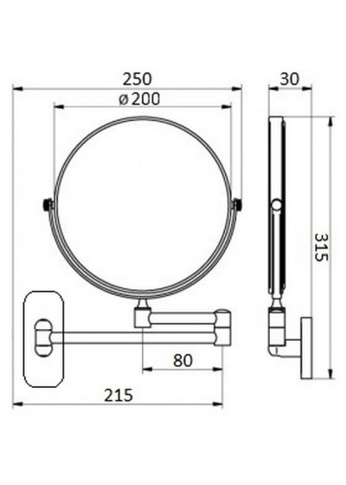 Дзеркало косметичне Qtap Liberty ANT 1147