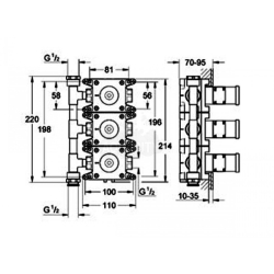 Прихована частина змішувача Grohe GROHTHERM 35031000