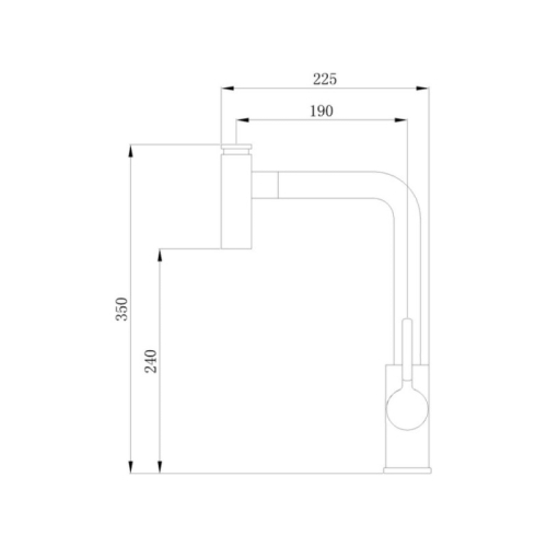 Qtap Inspai CRM 013F кухня U з поворотним виливом (k35)