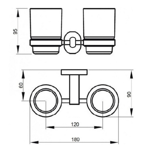 Стакан подвійний Qtap Liberty ANT 1155