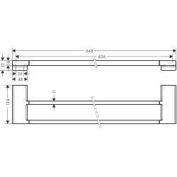 Подвійний тримач для банних рушників Hansgrohe AddStoris 41743990