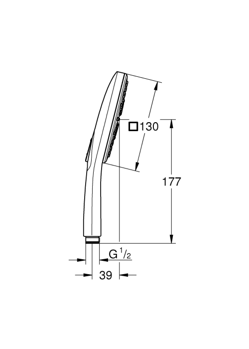 Ручной душ Grohe Rainshower Smartactive Cube 130 26551LS0