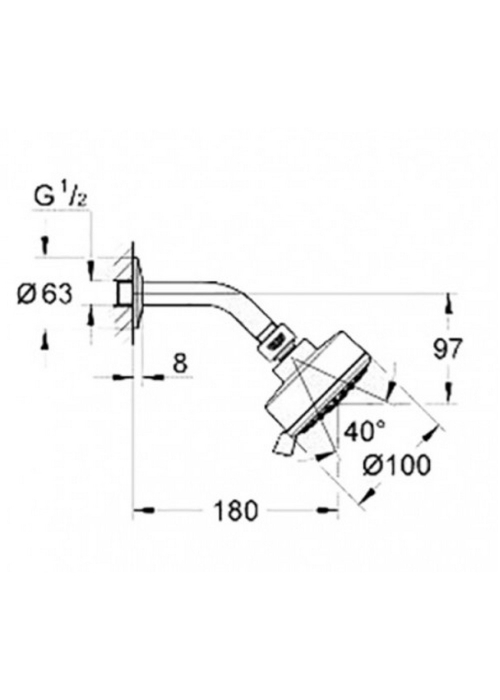 Верхній душ Grohe New Tempesta Cosmopolitan 100 26090001