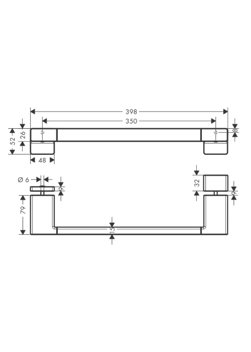 Ручка для дверей у душову Hansgrohe AddStoris 41759140