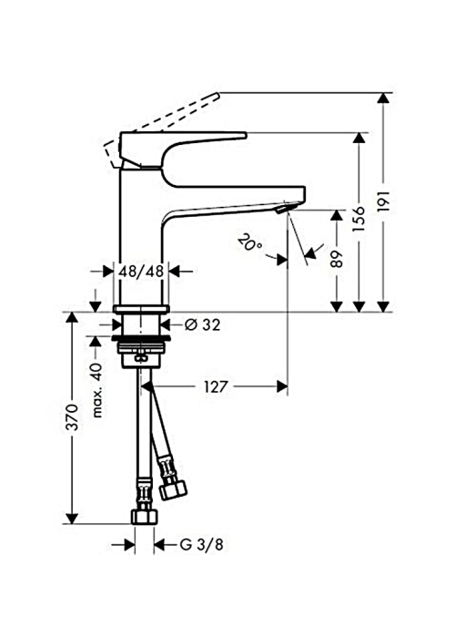 Змішувач для раковини Hansgrohe Metropol з донним клапаном Push-Open Brushed Bronze 32500140