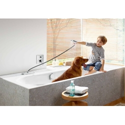 Шланг для душової лійки Hansgrohe SBox Square 1,45 м врізний в борт ванни Matt White 28010700