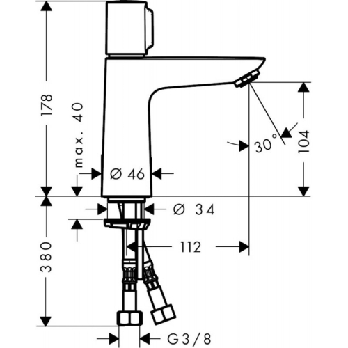 Змішувач для раковини Hansgrohe Talis Select E 71751000