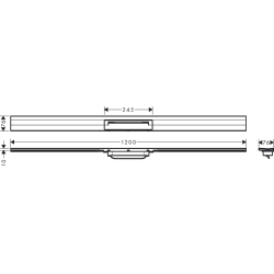 Верхня частина Hansgrohe "RainDrain Flex" для каналу (пристінна) 1200 мм Matt White 56054700