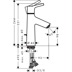 Смеситель для раковины Hansgrohe Talis S, хром 72022000