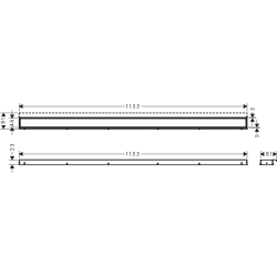 Верхня частина Hansgrohe "RainDrain Match" для каналу 1200 мм Matt White 56042700