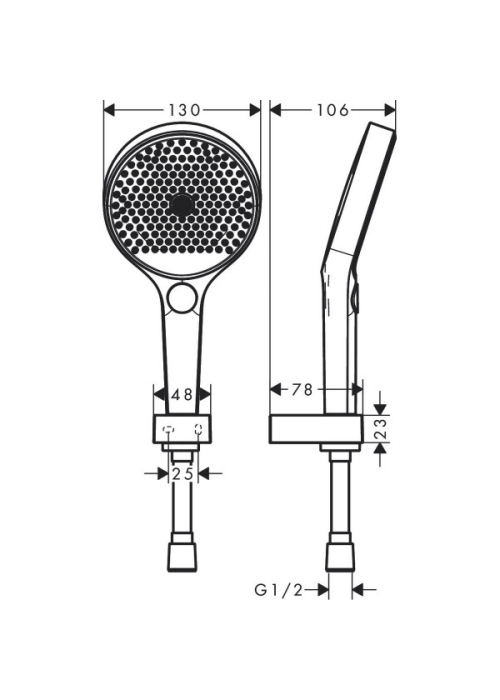 Душевой набор Hansgrohe Rainfinity 130 3jet с душевым шлангом 160 см 26851000