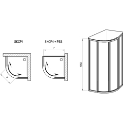 Душевая кабина Ravak Supernova SKCP4-80 195 Чёрный GRAPE 3114O302ZG