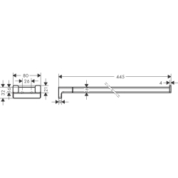 Тримач для рушників Hansgrohe AddStoris 41770340 чорний матовий хром