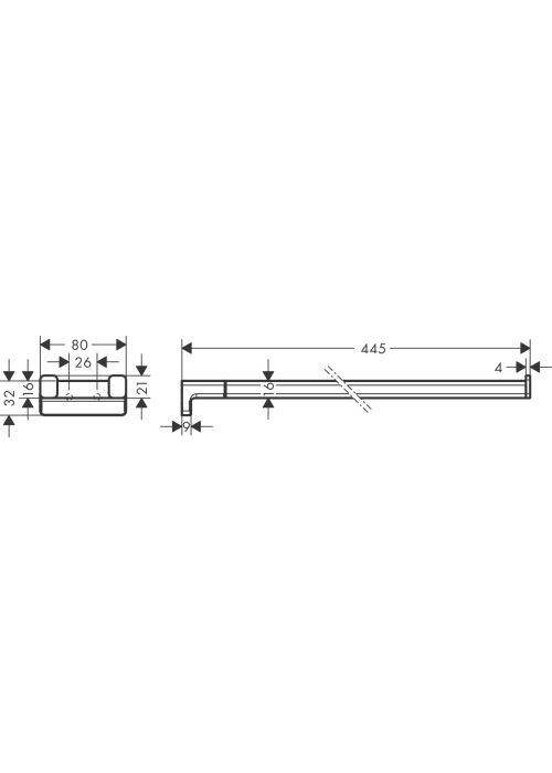 Тримач для рушників Hansgrohe AddStoris 41770340 чорний матовий хром