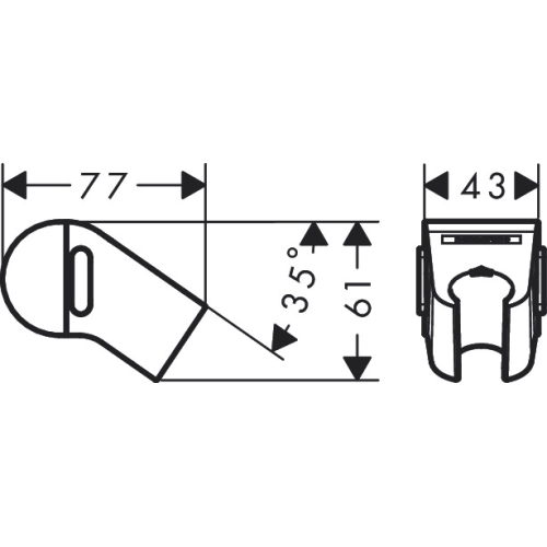 Тримач душу Hansgrohe WallStoris 27917700, білий матовий