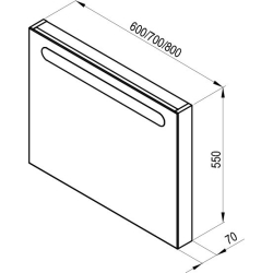 Зеркало Ravak Chrome 700 Капучино X000000969