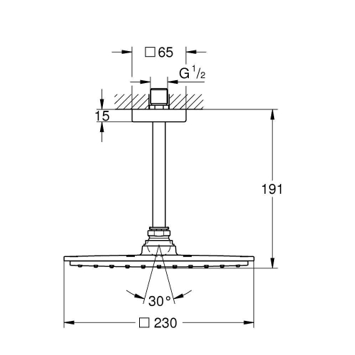 Верхній душ Grohe Rainshower Allure 210 26065000