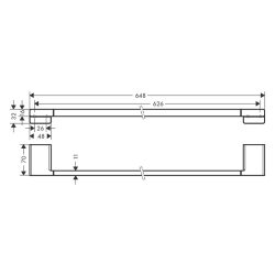 Держатель для банных полотенец Hansgrohe AddStoris 41747000 хром