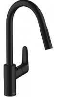 Кухонний змішувач Hansgrohe Focus з висувним душем Matt Black 31815670