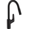 Кухонний змішувач Hansgrohe Focus з висувним душем Matt Black 31815670